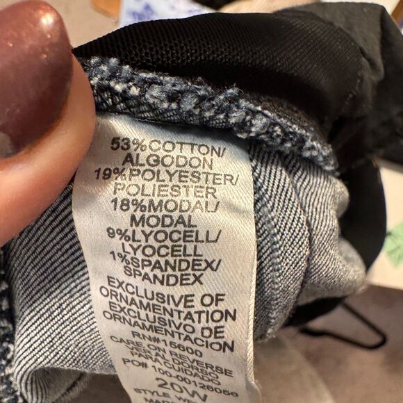 Plus Size Democracy Skinny Jeans Dark Denim SZ 20W - Picture 3 of 3